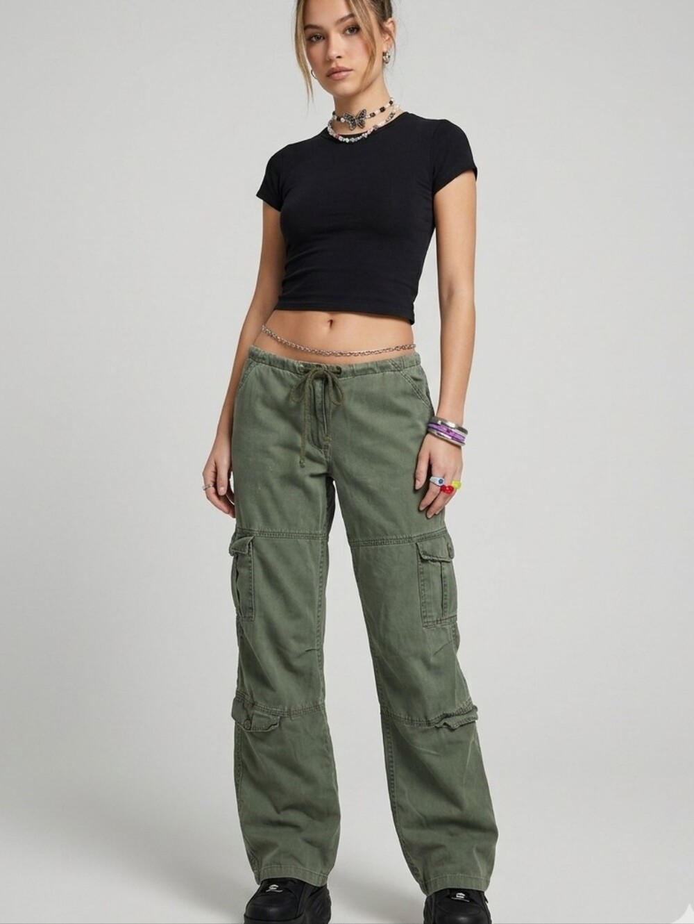 Rothco Olive Green Wide Leg Cargo Pants